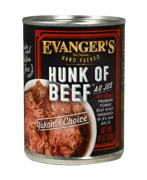 12/12 oz. Evanger's Super Premium Hunk Of Beef For Dogs - Health/First Aid